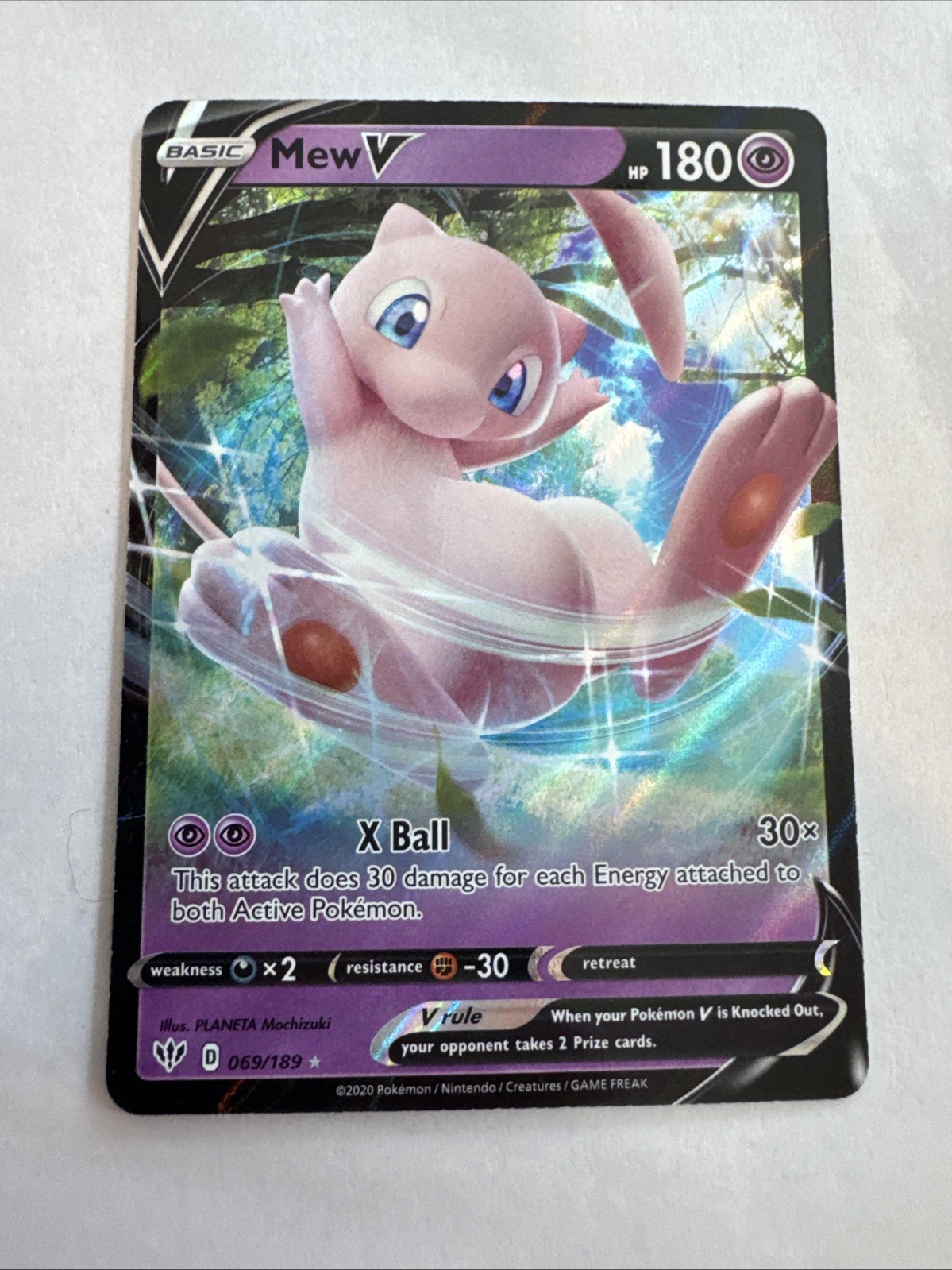 Pokemon Mew V Holo Darkness Ablaze 69 NM Card TCG