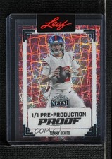 2024 Leaf Metal Pre-Production Proof Pink Lazer Unsigned 1/1 Tommy DeVito 0q0
