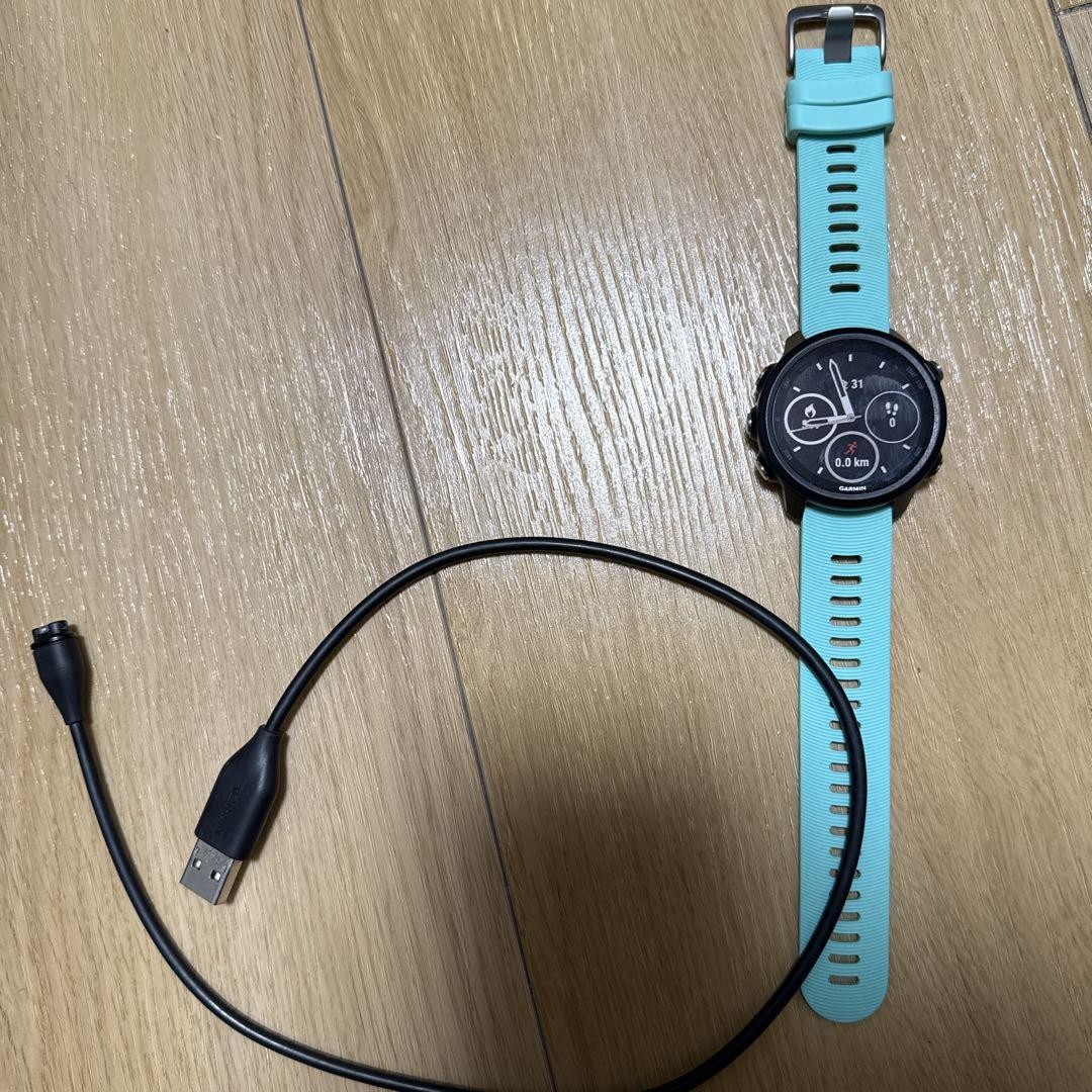 Garmin 245 Smartwatch Light Blue Strap Used No Box