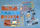 Vtg LOT of 73 Cowboys,Indians,Western,& accessories Plastic Figure Tim Mee Marx