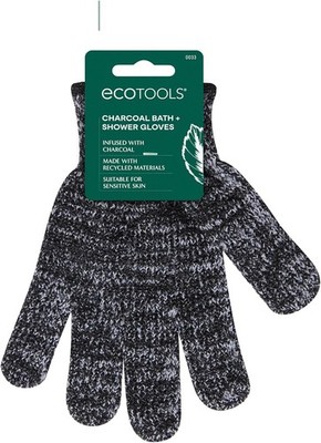 Charcoal Bath + Shower Gloves, Exfoliating Gloves Remove Dead Skin & Cleanse