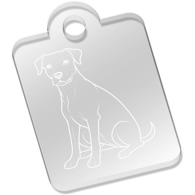 Schlüsselanhänger/Schlüsselanhänger ''Dog Line Art'' lasergraviert klar Acryl (AK059860)
