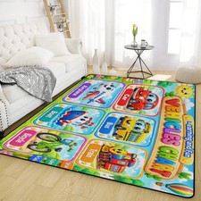 Cute Cartoon Duck Play Mat Kids Nursery Floor Rug Fun Animal Room Decor