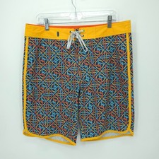 William Murray Board Shorts Mens 34 Blue Celtic Knot Golf Swim Trunks