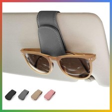 Magnetic Leather Sunglass Holder Car Visor Clip Eyeglasses Mount Organizer Stora