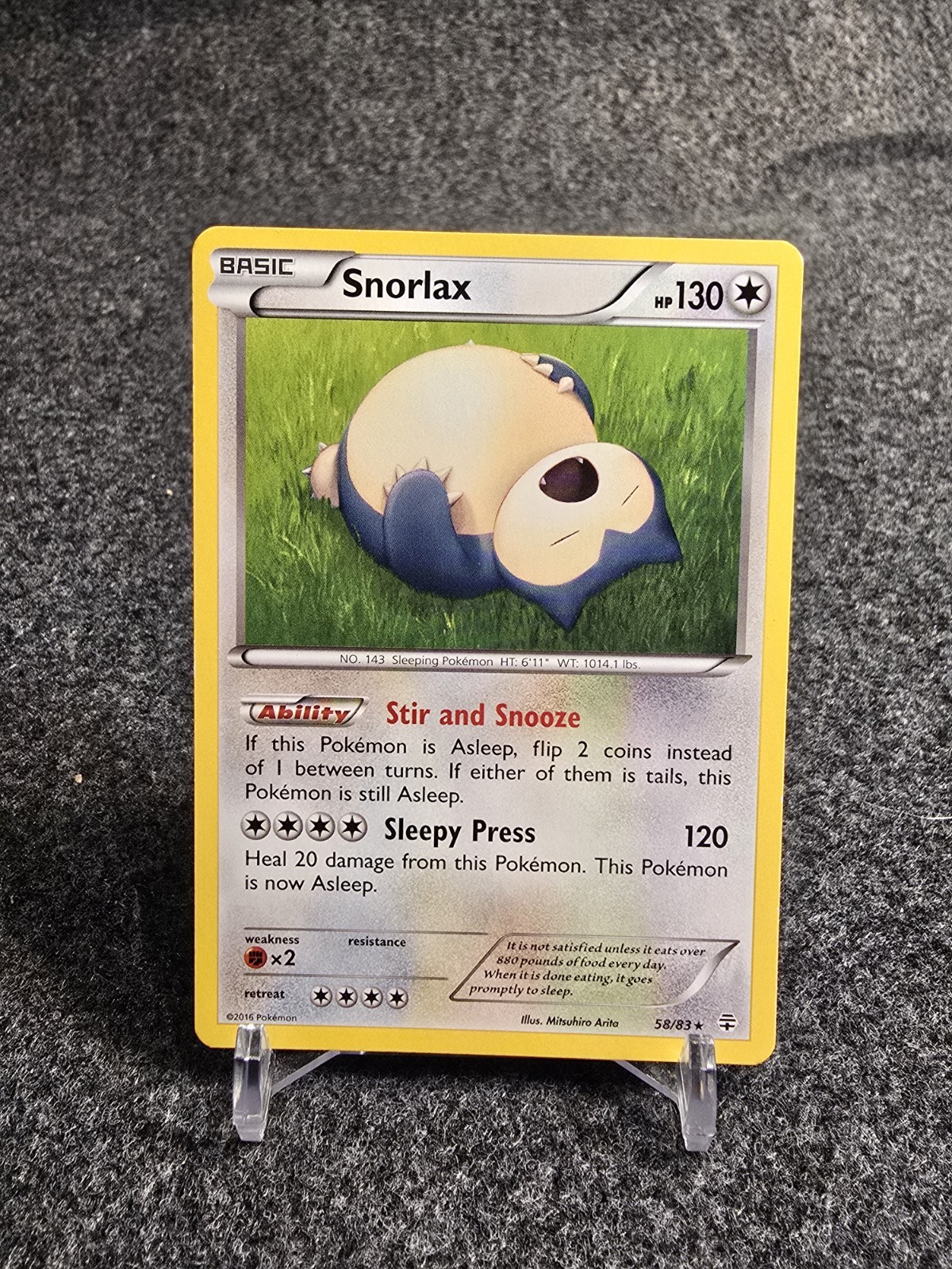 Pokemon TCG Snorlax XY Flashfire 80/106 Lightly Played Non Holo