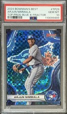 Arjun Nimmala 2024 Bowman's Best Blue Refractor /150 Toronto Blue Jays PSA10