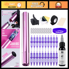 Complete Tattoo Gun Kit with 20 Pro Cartridges Needles - Ideal for Beginners