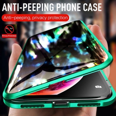 360 ° Magnetische Anti-Spy Magnet glas Handyhülle für Samsung S24 S25 S26 Ultra