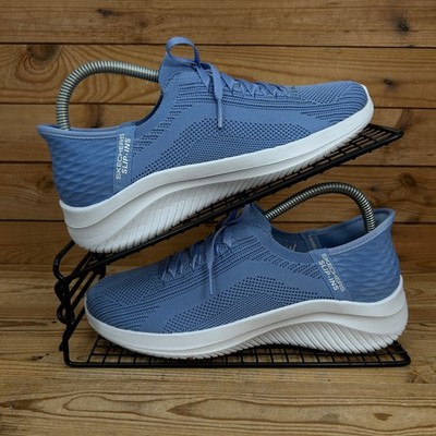 Skechers Sneaker Damen UK 4 Ultra Flex 3 blau freihändig bequem Wanderschuhe
