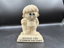 Vintage Russ Berrie & Co. Figurine "Without You I’m Down In The Dumps” 1969