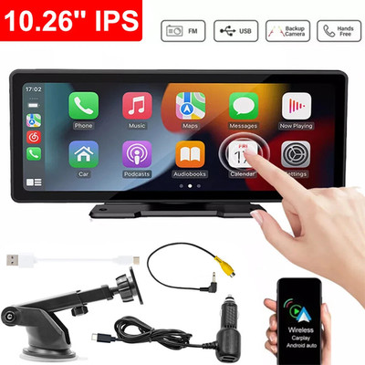 10,26 Zoll 4K Touchscreen Auto Bluetooth FM Wireless Apple CarPlay Android Auto
