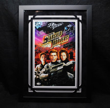 Starship Troopers Cast Signed x8 w Richards VanDien Meyer Ironside Busey JSA COA