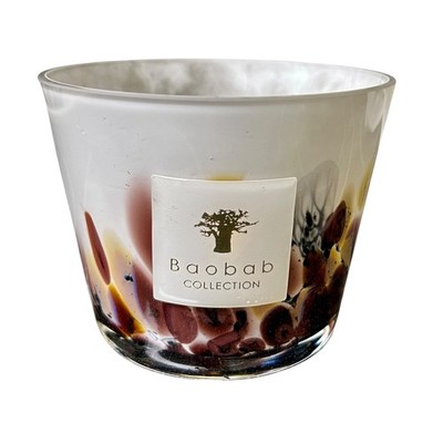Baobab Candle Glass Rainforest Tanjung Classique 4'' Mouthblown ALMOST EMPTY