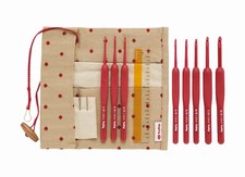 Tulip ETIMO Red Crochet Hook Set Cushion Grip Knitting Needles TED-001 Japan