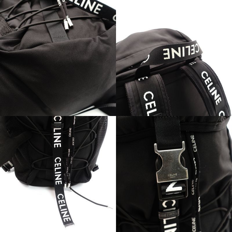CELINE Backpack Nylon Black Rucksack Trekking Log… - image 6