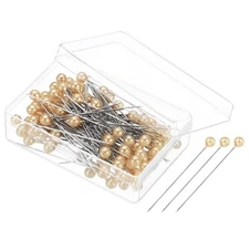 400Pcs Sewing Pins, Straight Pin with Plastic Pearlized Ball Head, Champagne