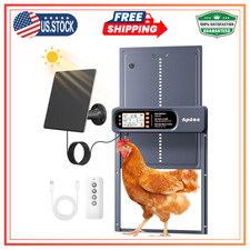 Automatic Chicken Coop Door Solar Powered Timer Light Sensor Remote Anti Pinch