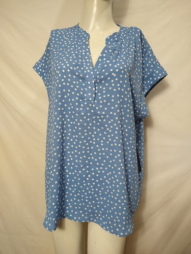 Cynthia Steffe Damen Neu Größe L Webbluse Kurzarm Pull Over (#F8 - Bild 2 von 6