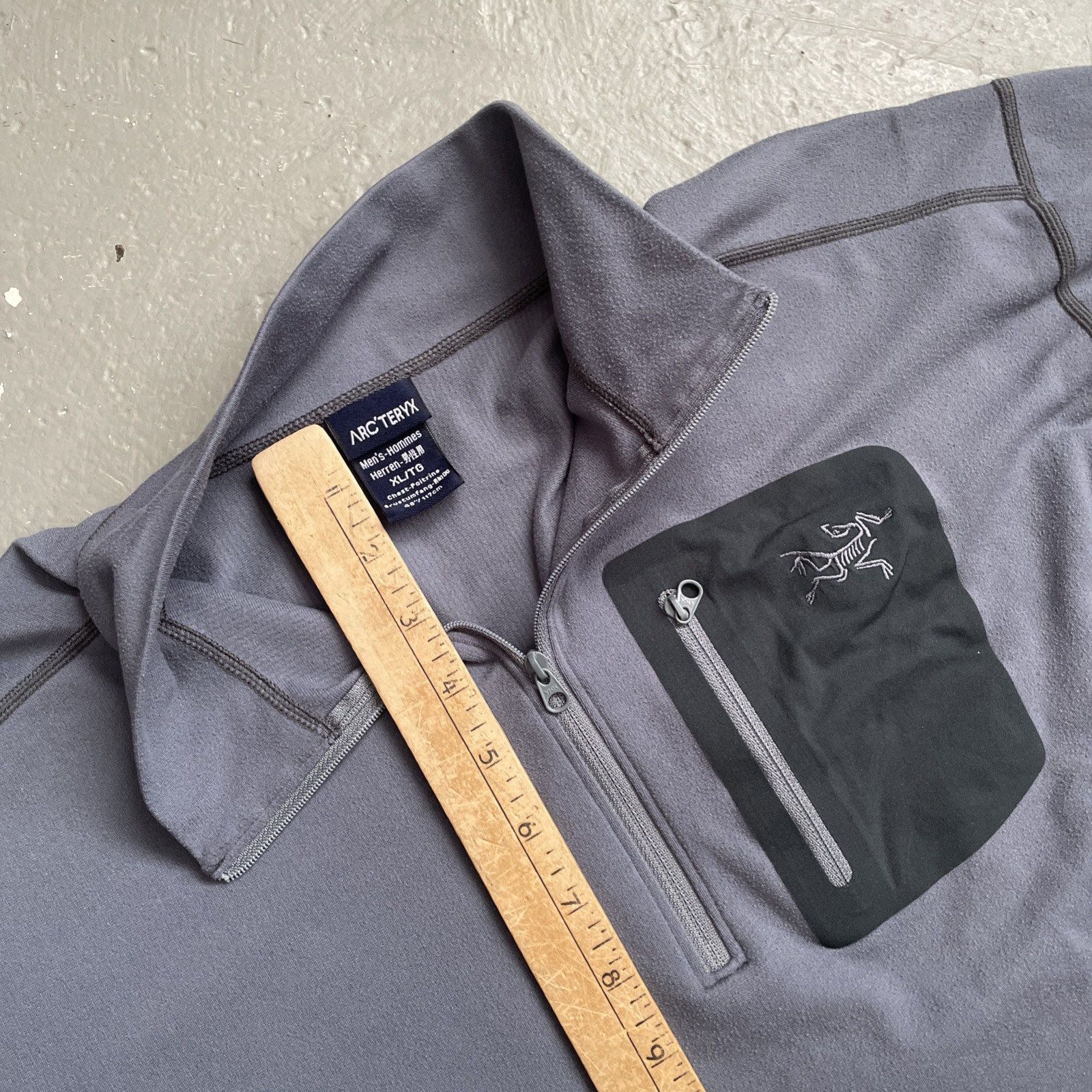 ARC'TERYX Pullover vintage Arcteryx 1 4 zip pile made in Canada uomo XL