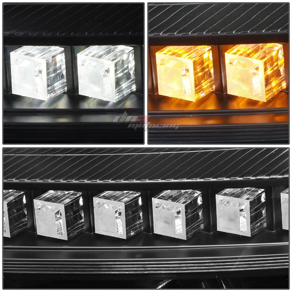 PARA 12-14 CLASE C W204 NEGRO/CLARO LED ESQUINA LATERAL 3D FARO LUZ PRINCIPAL Foto 3 de 4