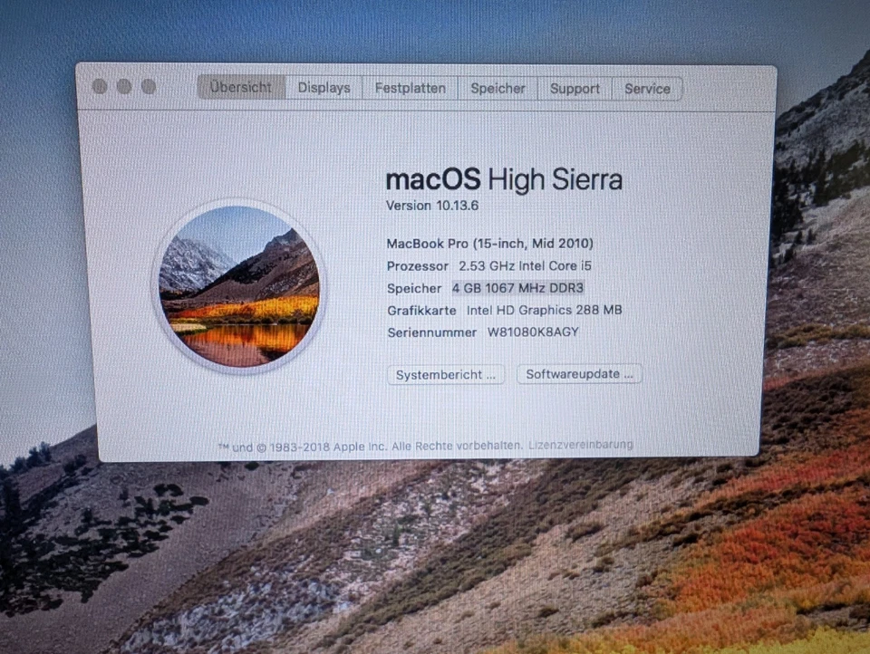 Apple MacBook Pro A1286 Intel Core i5 2.4 GHz 15.4 Zoll 240GB SSD 4GB RAM 2010 - Bild 2 von 4