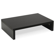 TEAMIX 14.2 inch Monitor Stand Riser, Wood Riser with Storage Black