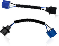 2 PCS H13 Male to H4 Female Adapter Waterproof Connector Wire Harness