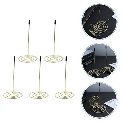 5pcs Edelstahl -Memo -Inhaber Bill Fork Desktop Quittungsorganisator Check