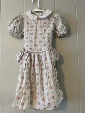 VTG Polly Flinders Floral Cottagecore Dress Short Sleeve Girls Size 6 Vintage