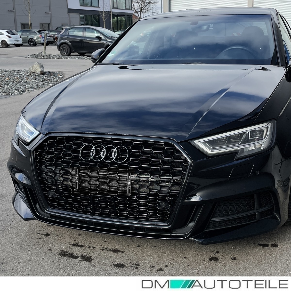 Kühlergrill Wabengrill PDC Schwarz Glanz passt für Audi A3 8V Facelift nicht RS3