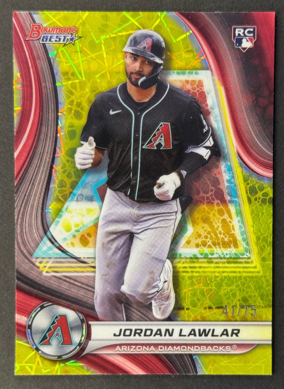 2024 Bowman's Best - Jordan Lawlar #4 Yellow Refractor /75 (RC)