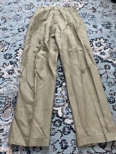 GAP VTG Linen Trouser Pants Women's 10 Green Preppy Career Classic Hong Kong
