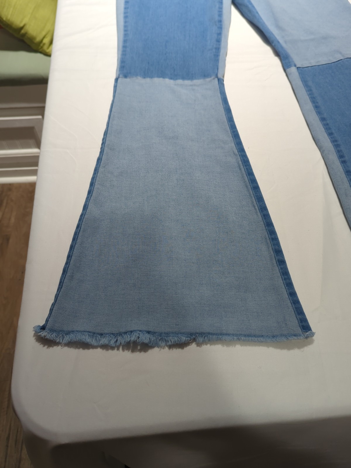 Altered State Size 28 Patch Quilt Bell Bottom Jea… - image 3