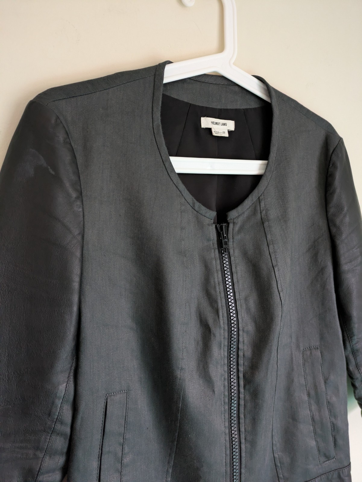 Rare Helmut Lang Women's Lamb Leather Jacket, Size M, Good Condition image 2