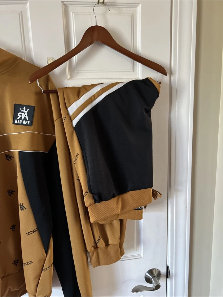 Pantalones deportivos Red Ape para hombre negros y marrones 3XL Foto 3 de 4