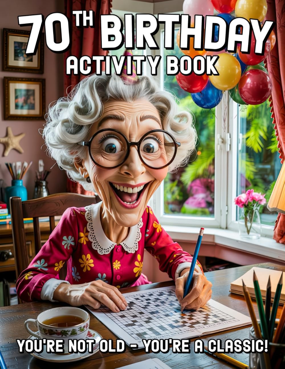 70th Birthday Activity Book: Funny 70th Birthday Gifts for Women, Sudoku, Mazes