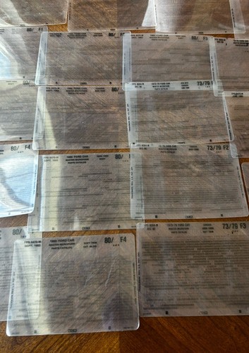1965–1980 Ford Car Parts Catalog Microfiche Film Set OEM Master Microform Lot - Picture 5 of 10