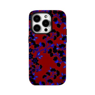 Rot und Blau Blumen Hülle für Apple iPhone 17 16 15 14 13 12 11 Pro Max Plus Air