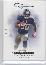 2012 Panini Prime Signatures Prime Proof Green 16/25 Victor Cruz #85 0a1