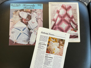 McCall 16242 HEAVENLY HANKIES ribbon embroidery 1997 12pg booklet + a few extras