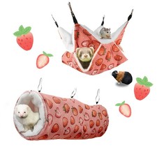 Soft Cozy Pet Hammock Tunnel Bed for Guinea Pig Rat Ferret Small Pets