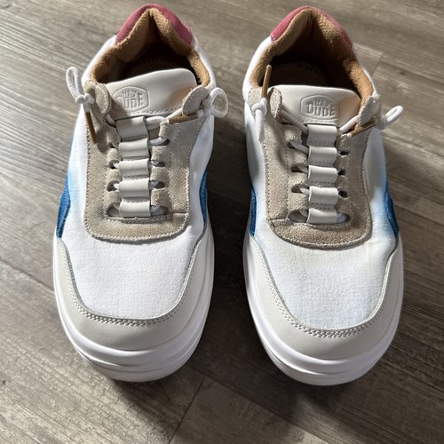 Hey Dude Women's Hudson Lift Colorblock Sneakers Platform Shoes Size 7 Comfort