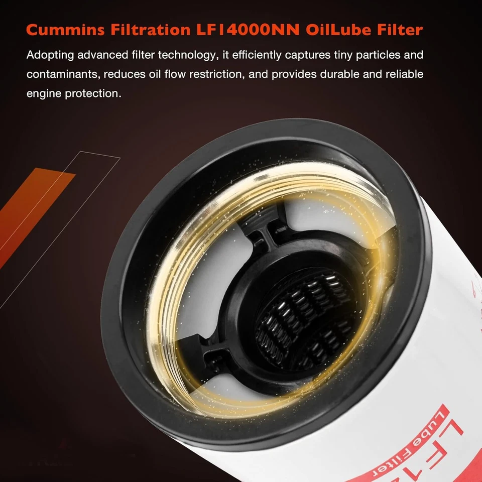 Filtros de combustible de aceite LF14000NN FF5776 K37-1029 para Kenworth T680 T880 Peterbilt 389 Foto 4 de 4