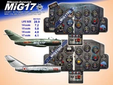 MiG17F VIETNAM & MiG15bis KOREA COCKPIT instrument panel CDkit
