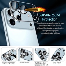 2 Pcs Camera Lens Glass Protector For iPhone 17e 17 Pro Max 16 15 14 13