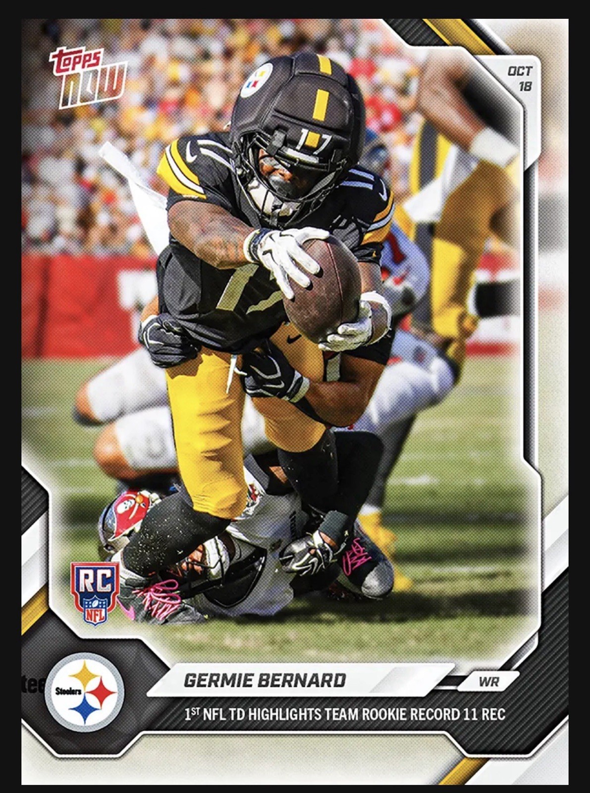Germie Bernard - 2026-27 NFL Topps NOW® - Card 64 Presale Pittsburg Steelers RC