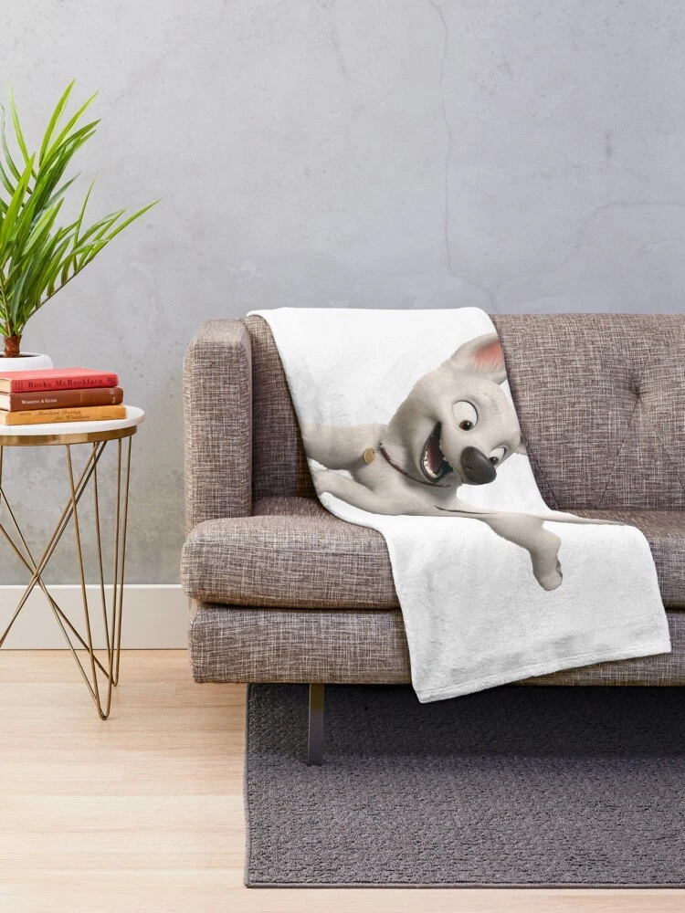Disney Bolt Cute Dog Running Cozy Fleece Blanket