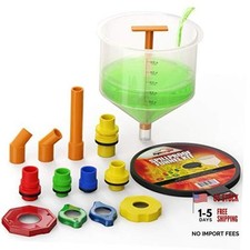 Spill Proof Radiator Coolant Filling Funnel Kit 16