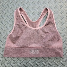 PINK Victoria  s Secret Sport Seamless Sports Bra Mauve Pink Racerback Athleisure